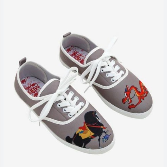 DISNEY Mulan Mushu Lace Up Sneakers Shoes 10 - Picture 1 of 7